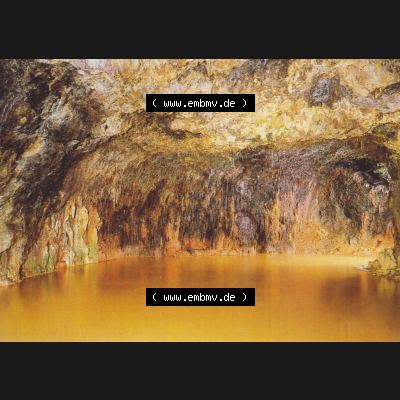 Alte Ansichtskarte DDR Bezirk Gera, Kreis Saalfeld, Feengrotten Saalfeld 1985, Linke Quellgrotte. Alte Ansichtskarten aus einer Mappe aus dem Jahr 1985 der DDR, Produziert... Sammlung