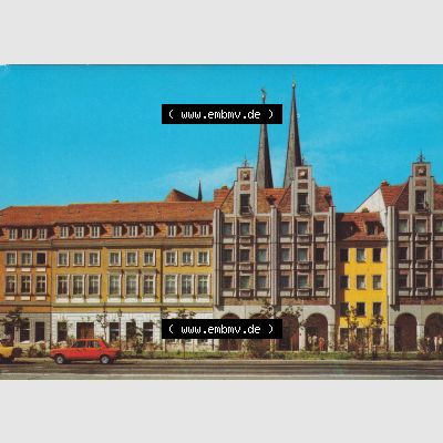 Alte Ansichtskarten der DDR, Berlin Hauptstadt der DDR, Mappe von 1988, Nikolaiviertel in Berlin. Alte digitalisierte DDR Postkarte aus privater Sammlung, Mappe mit Berliner... Sammlung