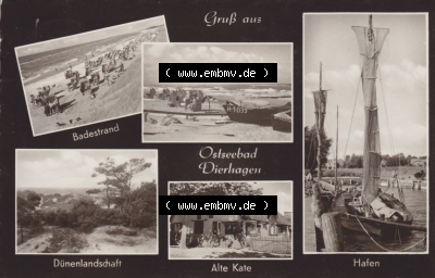 Ansichtskarte DDR Bezirk Rostock, Kreis Ribnitz-Damgarten, Ostseebad Dierhagen mit Ansicht 1966, Ostseebad Dierhagen, DTVL-Verlag,... Sammlung