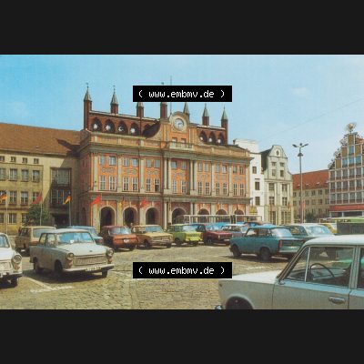 Ansichtskarten DDR Bezirk Rostock, Stadtkreis Rostock, Hansestadt Rostock Rostocker Rathaus. Alte Ansicht in der DDR, Bezirk Rostock, Stadtkreis Rostock, Hansestadt... Sammlung