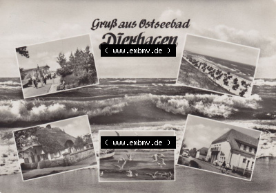 Ansichtskarte DDR Bezirk Rostock, Kreis Ribnitz-Damgarten, Ostseebad Dierhagen mit Ansicht 1965, Gruß aus Ostseebad Dierhagen,... Sammlung