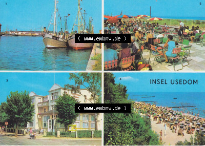 Insel Usedom 1978, Karlshagen, Fischereihafen, Trassenheide, Konsum Kölpinsee Sammlung