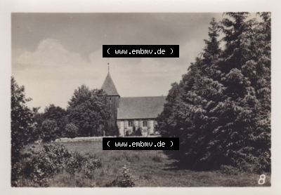 Foto DDR Bezirk Rostock, Kreis Ribnitz-Damgarten, Ostseebad Prerow Mappe in s/w 1975, 8. Seemanskirche. Altes Foto aus Mappe mit... Sammlung