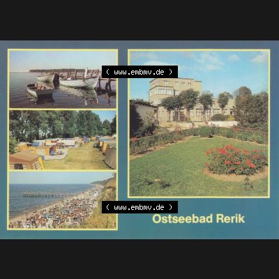 Alte Ansichtskarte in Farbe DDR Bezirk Rostock, Kreis Bad Doberan, Ostseebad Rerik 1986, Rerik, Am Salzhaff, Zeltplatz, Strand, Mehrbildkarte. Ansichtskarte... Sammlung