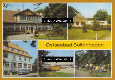 Ostseebad Boltenhagen 1986, Haus am Meer, Pavillon-Bar, Poliklinik-Krankenhaus, Urlauberdorf, Minigolfanlage. Alte Ansichtskarte... Sammlung