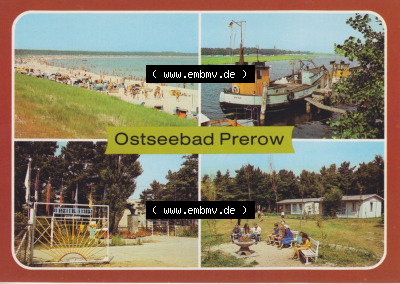 Ostseebad Prerow 1986, Prerower Strand, Fischerboote, Ferienlager und Pionierlager. Alte Ansichtskarte Sammlung