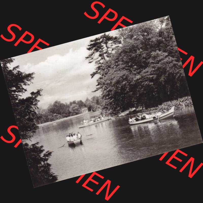 Altes Foto Wörlitz DDR Bezirk Halle, Kreis Wittenberg, Wörlitzer Park 1970-er Jahre in s/w, 1976, Blick zum Nymphäum. Foto-Abzüge aus DDR-Zeiten Bezirk... Sammlung