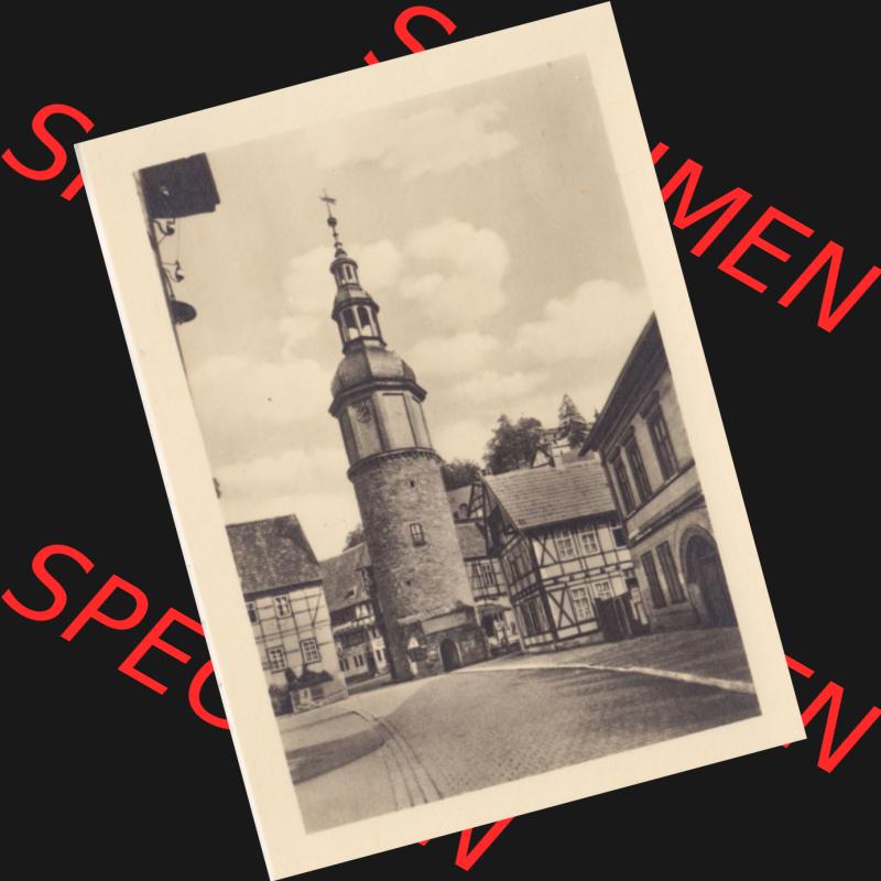 Fotos DDR Bezirk Halle, Kreis Sangerhausen, Luftkurort Stolberg im Harz, Seiger-Turm. Vom Verlag Erhard Neubert KG, Chemnitz zu DDR-Zeiten in der DDR ausgegeben. Sammlung