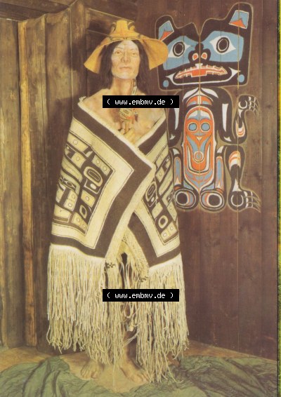1987, Tlingit-Häuptling. Alte Ansichtskarte, Kreis Dresden, Radebeul Karl-May-Museum hier im online Katalog katalogisiert Sammlung