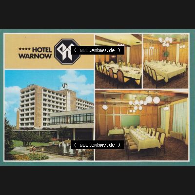 Ansichtskarten DDR Bezirk Rostock, Stadtkreis Rostock, Hansestadt Rostock, Rostocker Hotel Warnow. Alte Ansicht in der DDR Bezirk Rostock, Stadtkreis Rostock, Hansestadt... Sammlung