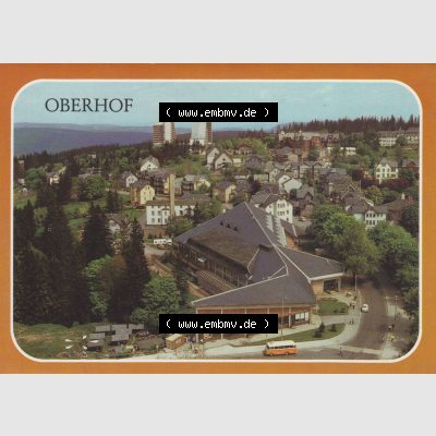 Alte Ansichtskarte DDR Bezirk Suhl, Kreis Schmalkalden-Meiningen, Oberhof AK-Mappe von 1988, Oberhof Umschlag-Karte. Alte Ansichtskarten aus einer Mappe aus dem Jahr 1988 der DDR,... Sammlung