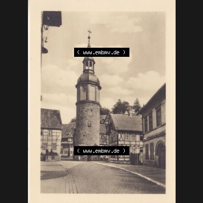 Fotos DDR Bezirk Halle, Kreis Sangerhausen, Luftkurort Stolberg im Harz, Seiger-Turm. Vom Verlag Erhard Neubert KG, Chemnitz zu DDR-Zeiten in der DDR ausgegeben. Sammlung