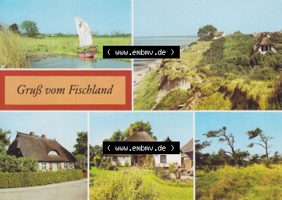 Alte Ansichtskarte DDR Bezirk Rostock, Kreis Ribnitz-Damgarten, Ostseebad Ahrenshoop 1986, Gruß vom Fischland, Ahrenshoop, Wustrow,... Sammlung
