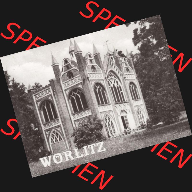 Altes Foto Wörlitz DDR Bezirk Halle, Kreis Wittenberg, Wörlitzer Park 1970-er Jahre in s/w, 1976, Wörlitz Gotisches Haus. Foto-Abzüge aus DDR-Zeiten... Sammlung