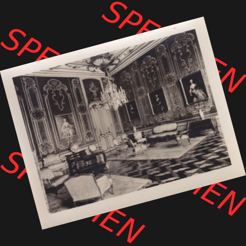 Fotos DDR, Bezirk Potsdam, Kreis Potsdam - Sanssouci 1958, Neues Palais - Tressenzimmer. Fotos aus DDR-Zeiten Bezirk Potsdam der Deutschen Demokratischen Republik vom Bezirk Potsdam... Sammlung