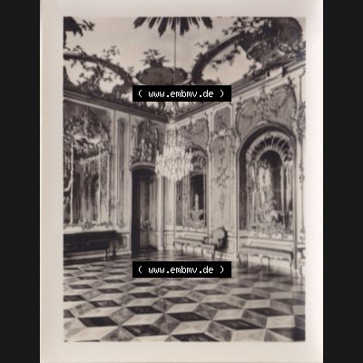 Fotos DDR, Bezirk Potsdam, Kreis Potsdam - Sanssouci 1958, Neues Palais, Musikzimmer Friedrich II.. Fotos aus DDR-Zeiten Bezirk Potsdam der Deutschen Demokratischen... Sammlung