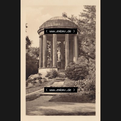 Altes Foto Wörlitz DDR Bezirk Halle, Kreis Wittenberg, Wörlitzer Park 1950-er Jahre in s/w, 1959, 5. Der Venustempel. Serie von 1959 vom Heldge-Verlag... Sammlung
