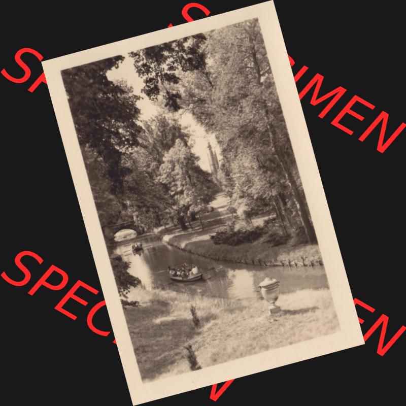 Altes Foto Wörlitz DDR Bezirk Halle, Kreis Wittenberg, Wörlitzer Park 1950-er Jahre in s/w, 1959, 7. Goldene Urne. Serie von 1959 vom Heldge-Verlag KG,... Sammlung