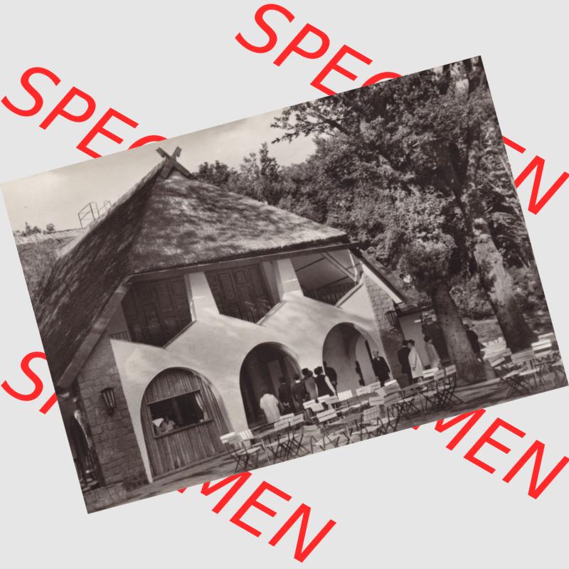 Alte Ansichtskarte DDR Bezirk Rostock, Kreis Rügen (Insel Rügen), Stadt Bergen - Rugard HO-Gaststätte 1973, Bergen auf Rügen - Rugard-Gaststätte (1) Sammlung
