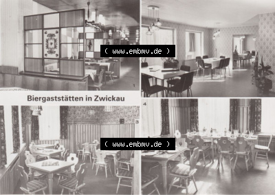 1983, Bier-Gaststätten in Zwickau, DDR-Zeiten Bezirk Karl-Marx-Stadt Sammlung