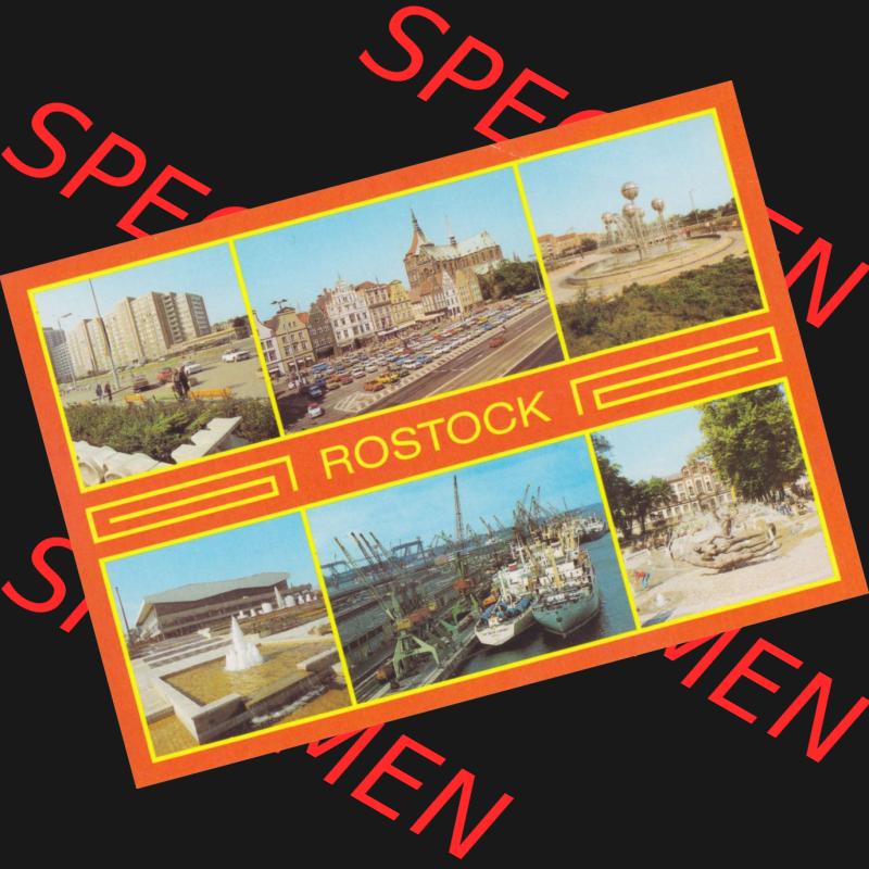Ansichtskarten DDR Bezirk Rostock, Stadtkreis Rostock, Hansestadt Rostock 1983, Stadtzentrum mit Marienkirche, Wohn hochhaus Wilhelm-Pieek-Ring. Alte Ansicht in der DDR Bezirk... Sammlung