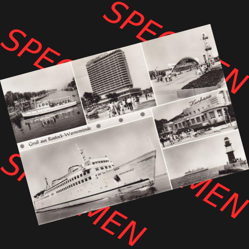 Ansichtskarte DDR Bezirk Rostock, Stadtkreis Rostock, Hansestadt Rostock Ansicht 1977, Am Alten Strom, Gaststätte Teepott und Leuchtturm, Fährschiff Warnemünde.... Sammlung