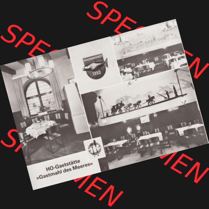 Alte Historische Ansichtskarte DDR Bezirk Karl-Marx-Stadt, Kreis Zwickau, Stadt Zwickau der DDR, Zwickauer HO-Gaststätten 1983, Zwickau Marienplatz HO-Gaststätte Gastmahl... Sammlung