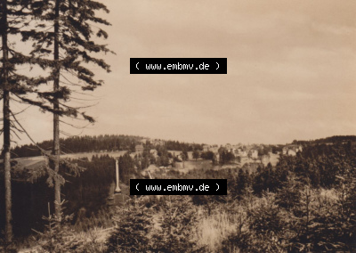 Stadt Oberhof Ansicht von 1962. 5512 mit Sprungschanzen. Sammlung