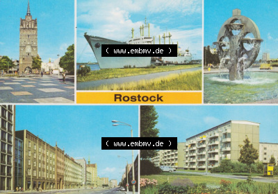 Hansestadt Rostock 1978, Kröpeliner-Tor, Schiff vom Typ Frieden, Lange Straße, Pawlowstraße Sammlung