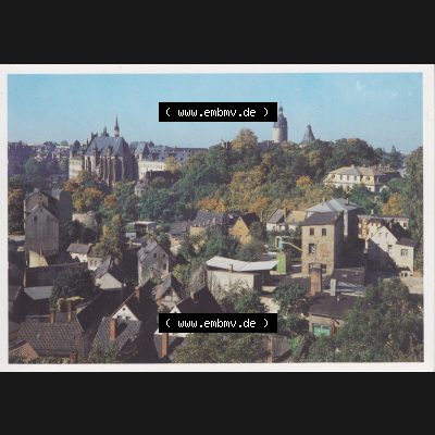 Ansichtskarten DDR Bezirk Leipzig, Kreis Altenburg, Schloss Altenburg 1988, Blick vom Schlosskomplex (1). Alte Ansichtskarten in der DDR, 1. Auflage 1988... Sammlung