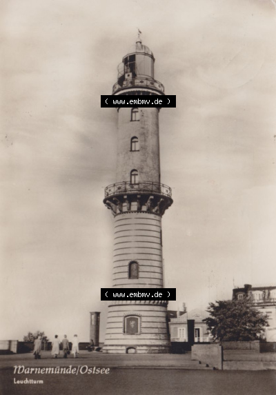 Ansichtskarte DDR Bezirk Rostock, Stadtkreis Rostock, Hansestadt Rostock Ansicht 1960. Warnemünde Leuchtturm, Einbildkarte in... Sammlung