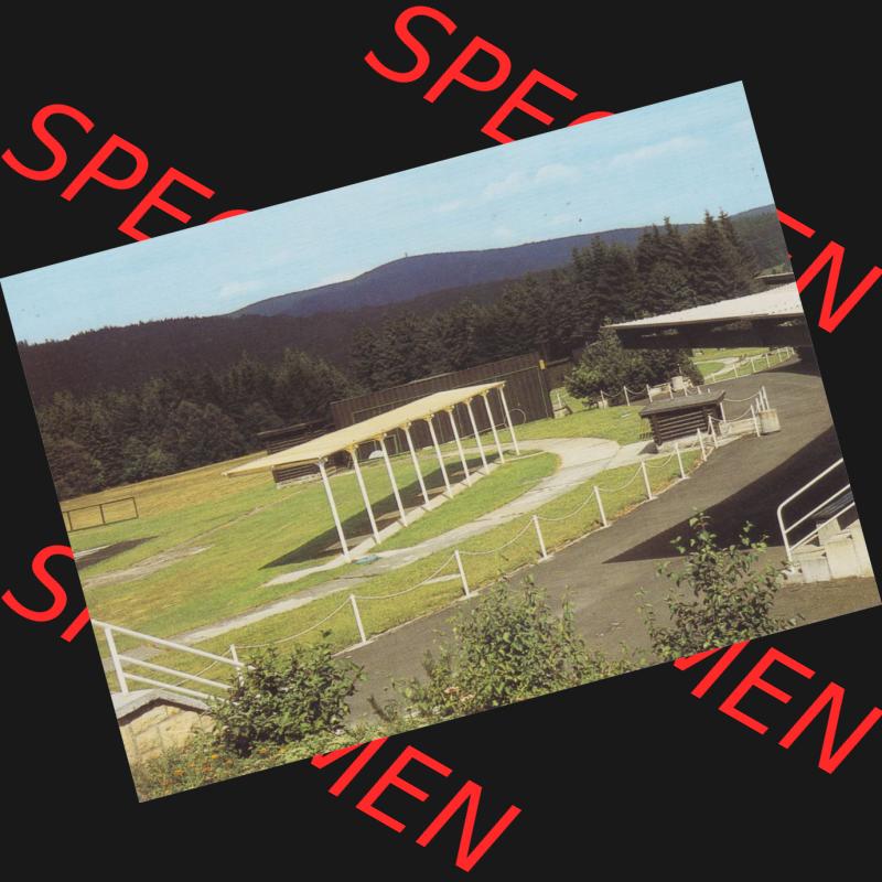 Alte Ansichtskarte DDR Bezirk Suhl, Allgemeine Mappe aus dem Jahr 1989, Suhl, Schie0sportanlage auf dem Friedberg. Ansichtskarte bzw. Postkarte aus DDR-Zeiten Bezirk Suhl... Sammlung