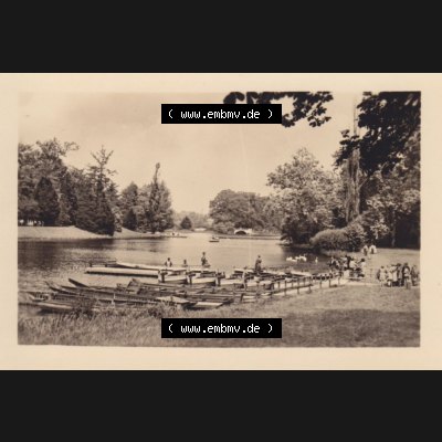 Altes Foto Wörlitz DDR Bezirk Halle, Kreis Wittenberg, Wörlitzer Park 1950-er Jahre in s/w, 1959, 4. Die Gondelstation. Serie von 1959 vom Heldge-Verlag... Sammlung