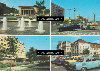 Stadt Berlin Ansicht in Farbe 1976, Mahnmal Unter den Linden, Karl-Marx-Allee, Opern-Café Sammlung
