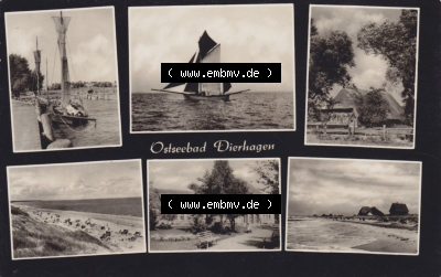 Ansichtskarte DDR Bezirk Rostock, Kreis Ribnitz-Damgarten, Ostseebad Dierhagen mit Ansicht 1964, Ostsseebad Dierhagen, Mehrbildkarte,... Sammlung