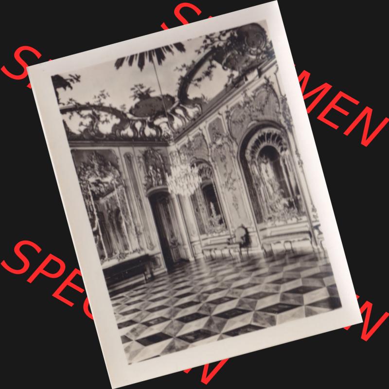 Fotos DDR, Bezirk Potsdam, Kreis Potsdam - Sanssouci 1958, Neues Palais, Musikzimmer Friedrich II.. Fotos aus DDR-Zeiten Bezirk Potsdam der Deutschen Demokratischen... Sammlung