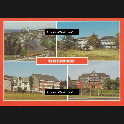 Alte Ansichtskarte DDR Bezirk Suhl, Kreis Schmalkalden-Meiningen, Oberhof AK-Mappe von 1988, Oberhof, Mehrbildkarte. Alte Ansichtskarten aus einer Mappe aus dem Jahr 1988... Sammlung