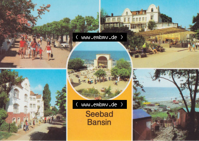 Seebad Bansin auf der Insel Usedom 1984, Bansin Kreis Wolgast, FDGB-Erholungsheim Josef Orlopp und FDGB-Erholungsheim Aufbau Sammlung