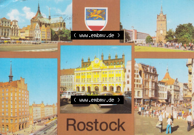 Ansichtskarte DDR Bezirk Rostock, Stadtkreis Rostock, Hansestadt Rostock Ansicht 1982, Ernst-Thälmann-Platz, Kröpeliner Tor,... Sammlung