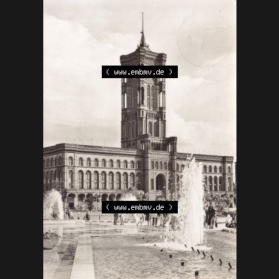 Ansichtskarten DDR Bezirk Berlin, Stadt Berlin in s/w 1973, Rathaus in Berlin. Stadtansichten der Stadt Berlin, mit alter Ansicht in Schwarzweiß der Hauptstadt der DDR... Sammlung