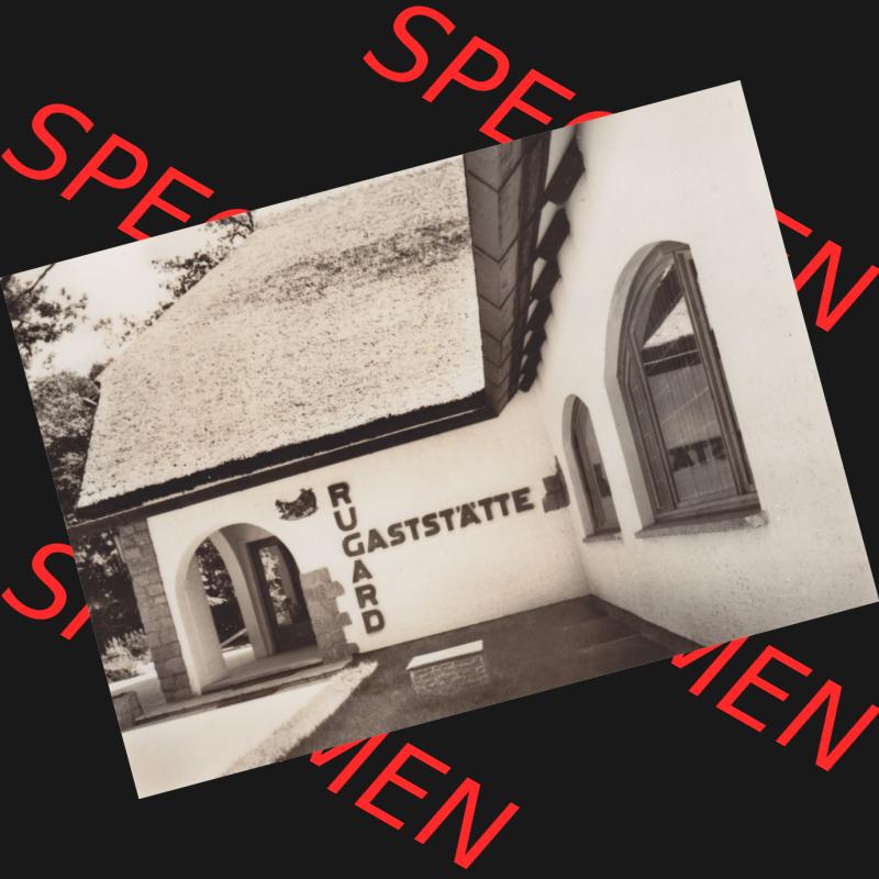 Alte Ansichtskarte DDR Bezirk Rostock, Kreis Rügen (Insel Rügen), Stadt Bergen - Rugard HO-Gaststätte 1974, Rugard Gaststätte am Rugardturm in Bergen (1) Sammlung