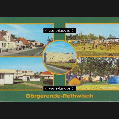 Ansichtskarten DDR Bezirk Rostock, Kreis Bad Doberan 1986, Börgerende-Rethwisch, Seestraße und Zeltplatz, Mehrbildkarte. Alte Ansichtskarte der DDR Bezirk Rostock,... Sammlung