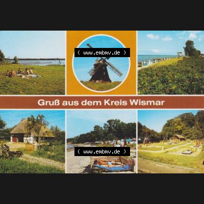 Ansichtskarten DDR Bezirk Rostock, Kreis Wismar, Gruß aus dem Kreis Wismar, Hohen Viechein, Badestelle, Boiensdorf, Ortsteil Stove, Technisches Denkmal.... Sammlung
