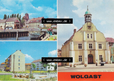 Kreis Wolgast, Stadt Wolgast 1984, Am Hafen, Straße der Befreiung. Alte Ansichtskarte Sammlung