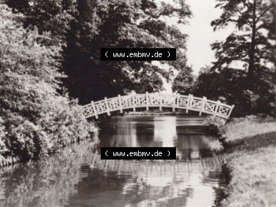 Altes Foto Wörlitz DDR Bezirk Halle, 1976, Weiße Brücke, DDR-Zeiten Bezirk Halle Sammlung