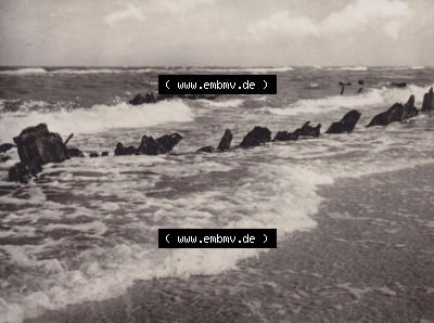 Ostseebad Dierhagen mit Ansicht 1959, Wrack in der Brandung Sammlung