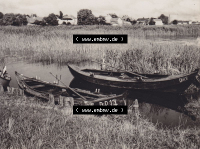 Ostseebad Dierhagen mit Ansicht 1959, Fischerboote am Bodden Sammlung
