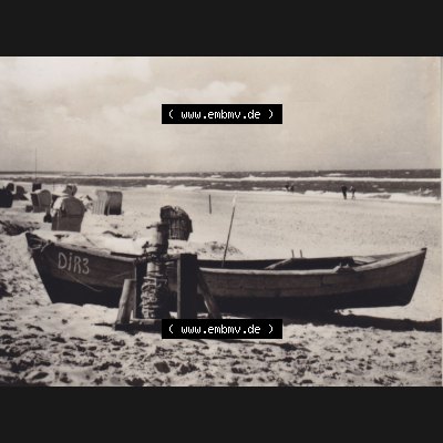 Altes Foto DDR Bezirk Rostock, Kreis Ribnitz-Damgarten, Ostseebad Dierhagen mit Ansicht 1959, Weststrand Dierhagen. Altes Foto mit Ansicht der DDR Bezirk Rostock, Kreis Ribnitz-Damgarten,... Sammlung