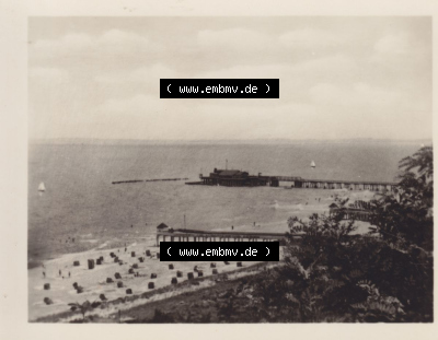 Seebad Heringsdorf 1955, Blick vom Kulm mit Brücke Sammlung