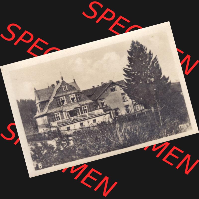 Fotos DDR, Bezirk Erfurt, Kreis Gotha, Tambach-Dietharz in Thüringen, 12 Amateur-Fotos, Foto 8. Haus Sonnenblick. s/w - schwarzweiß Foto - Ansichten... Sammlung